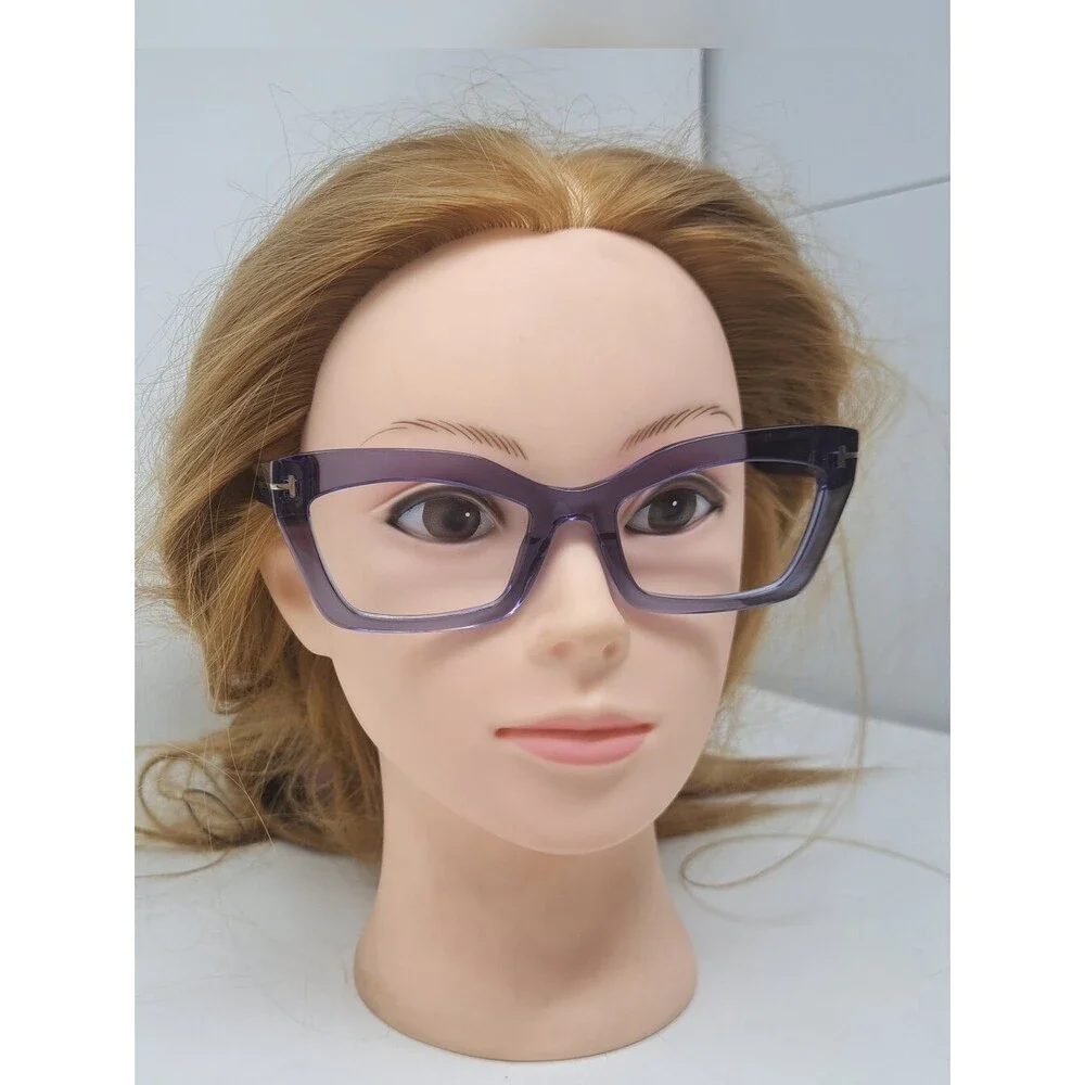 Tom Ford Women's Frames Glasses Purple Translucent Cat-Eye TF 5766-B 54-19-140
